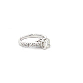 14k White Gold .85ct H VS2 Round Diamond/.30ct G VS2 Round Diamond Engagement Ring
